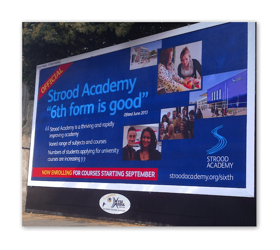 Strood Academy 48 Sheet School Advertising