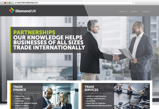 Investment Bank Website Design