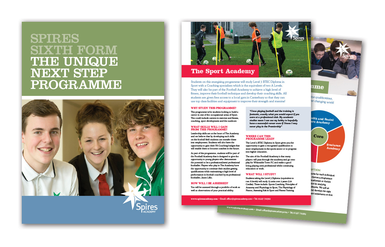 Spires Academy Prospectus Design