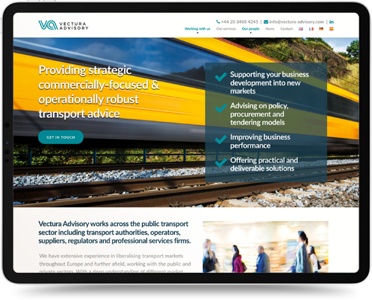 Vectura Advisory Website Design