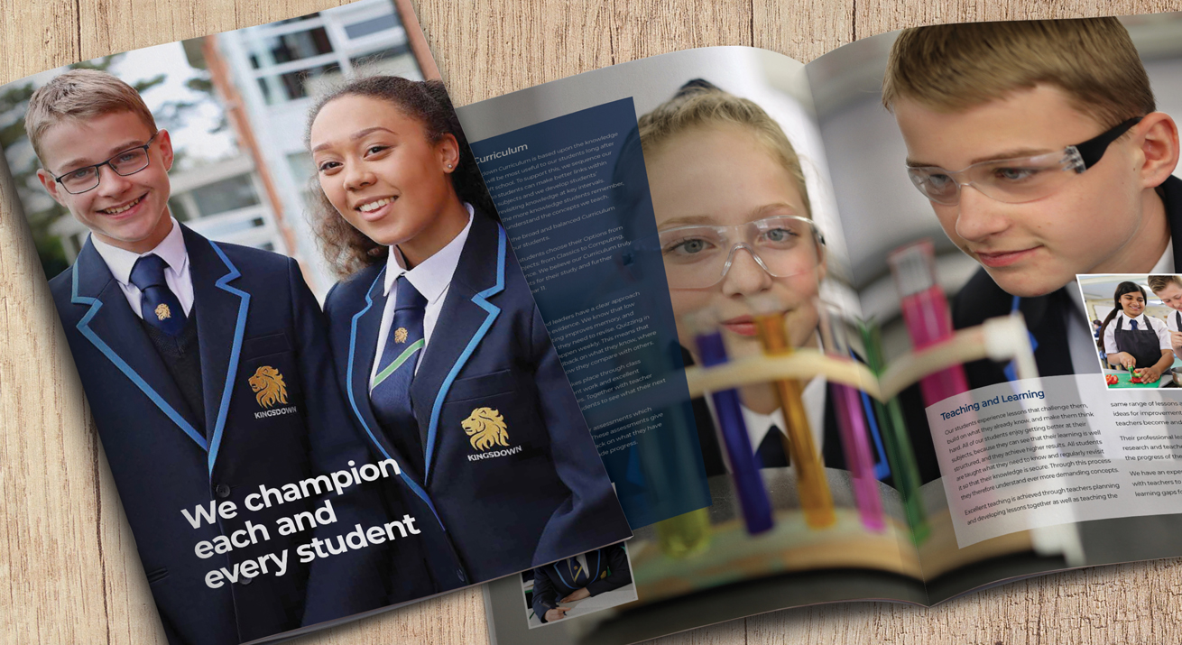 Kingsdown School Prospectus Design