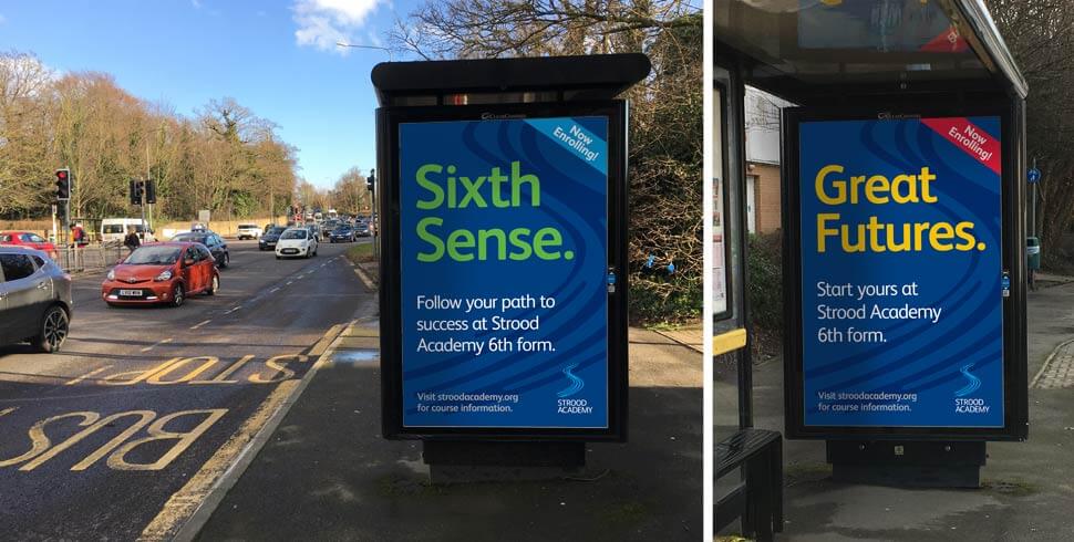 Bus shelter advertising for schools and trusts